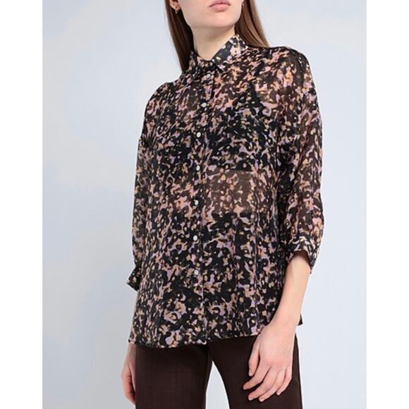 & Other Stories Women's 3/4 Sleeve Button Front Abstract Print Blouse Size Small - Picture 1 of 10